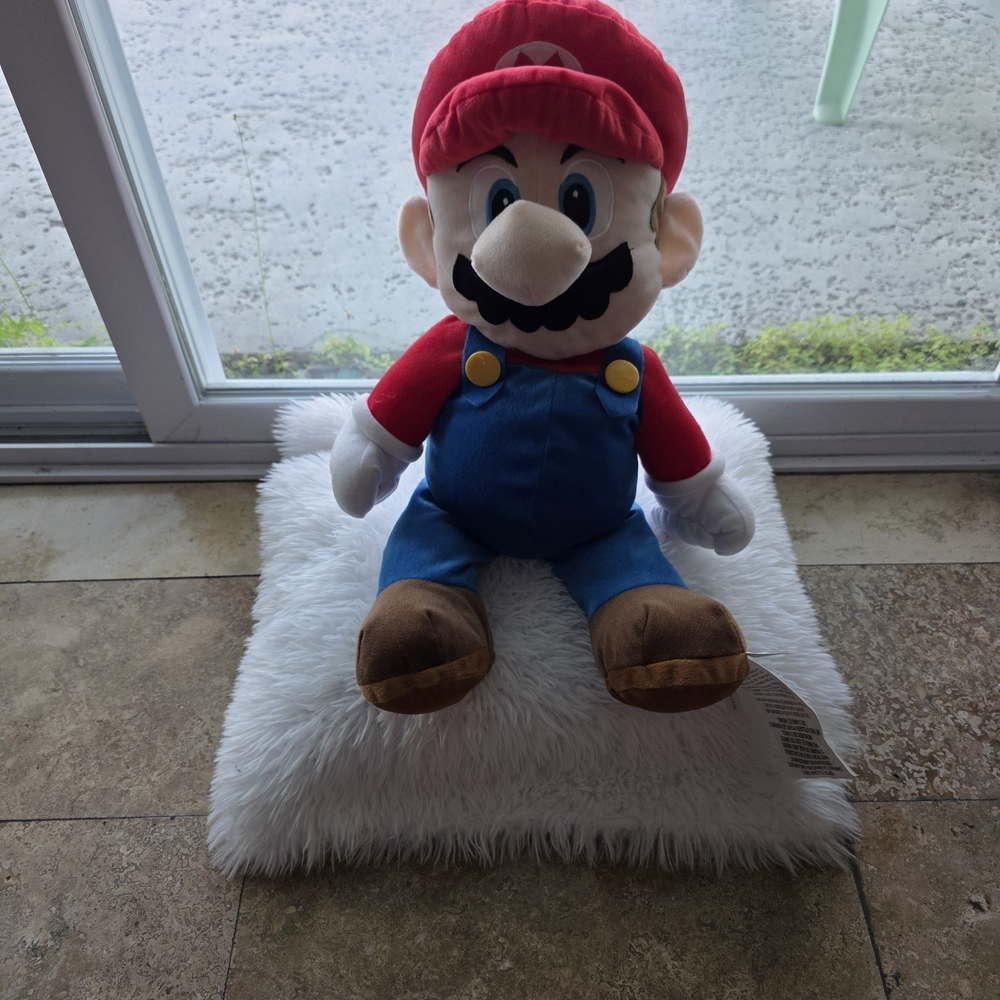 Nintendo Super Mario Plush with Brown and White Fur